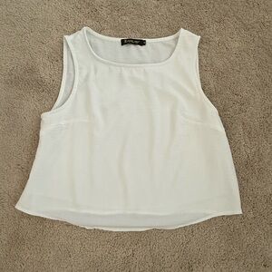 White Sleeveless Top